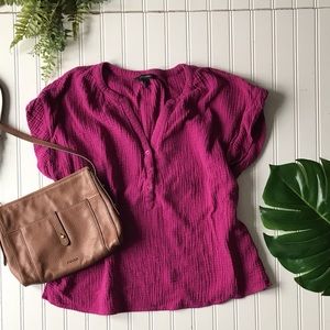 Banana republic textured pink purple top